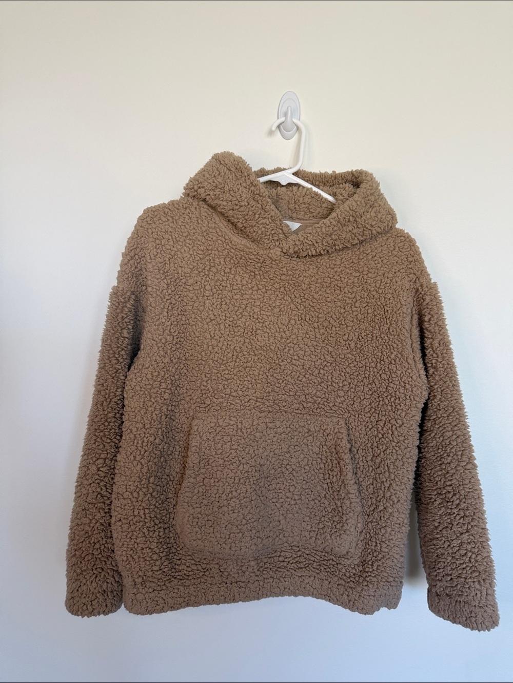H&M Kids Sherpa Hooded Pullover - Brown